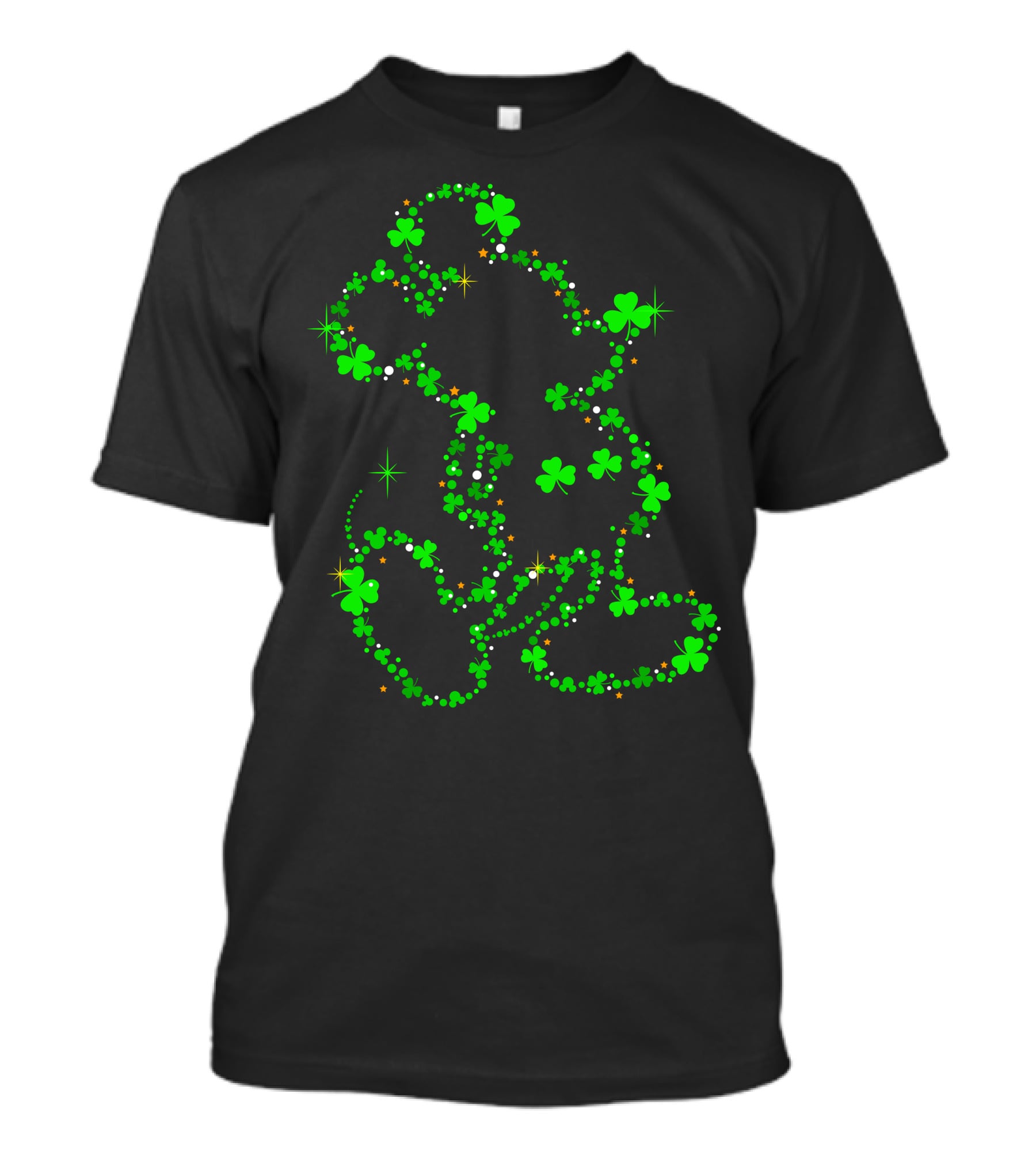 Q. SHAMROCK PATRICK'S DAY GREEN CLOVER CHARACTER T-Shirt