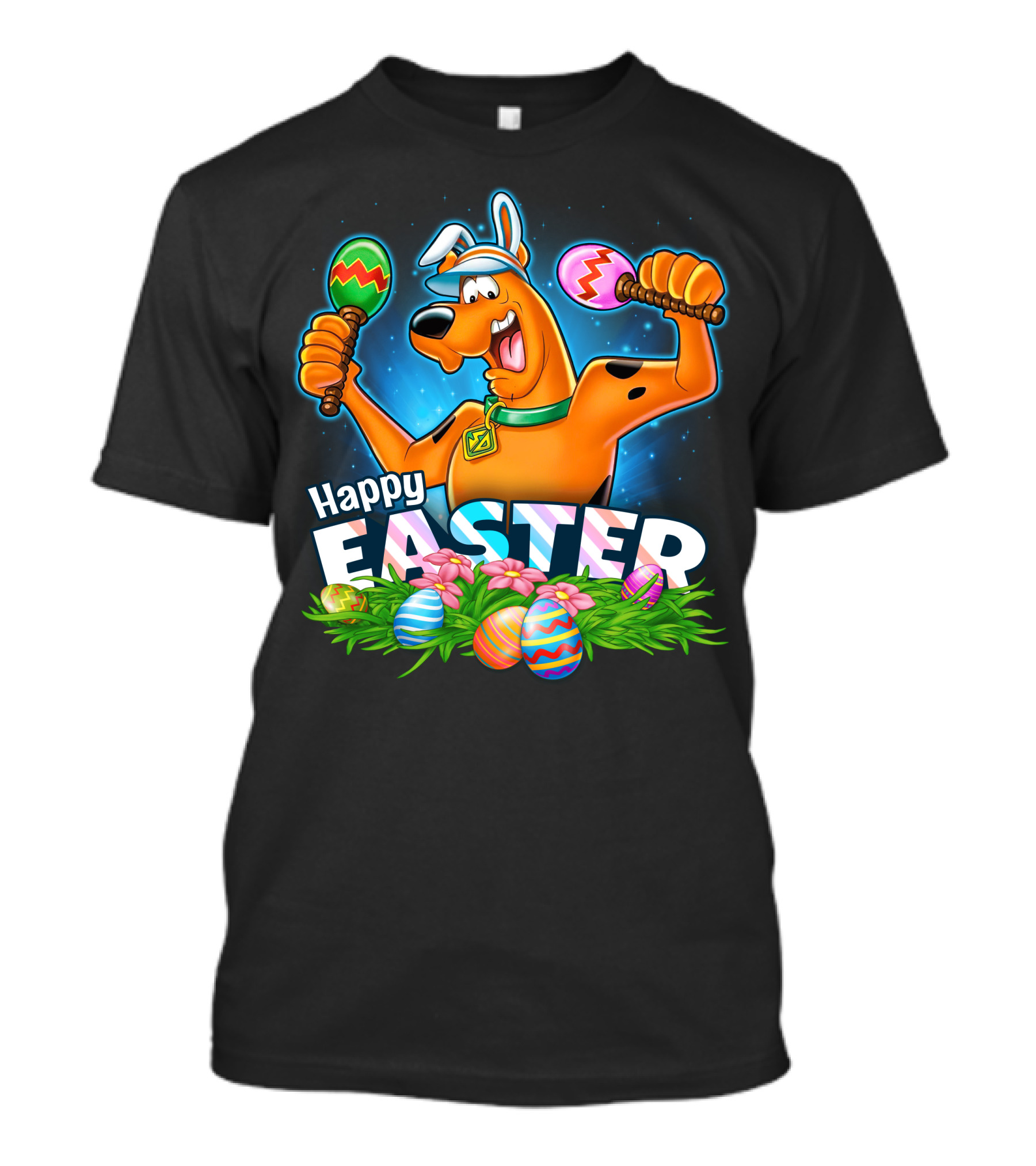 Scooby Doo Easter Celebration With Colorful Eggs And Maracas T-Shirt