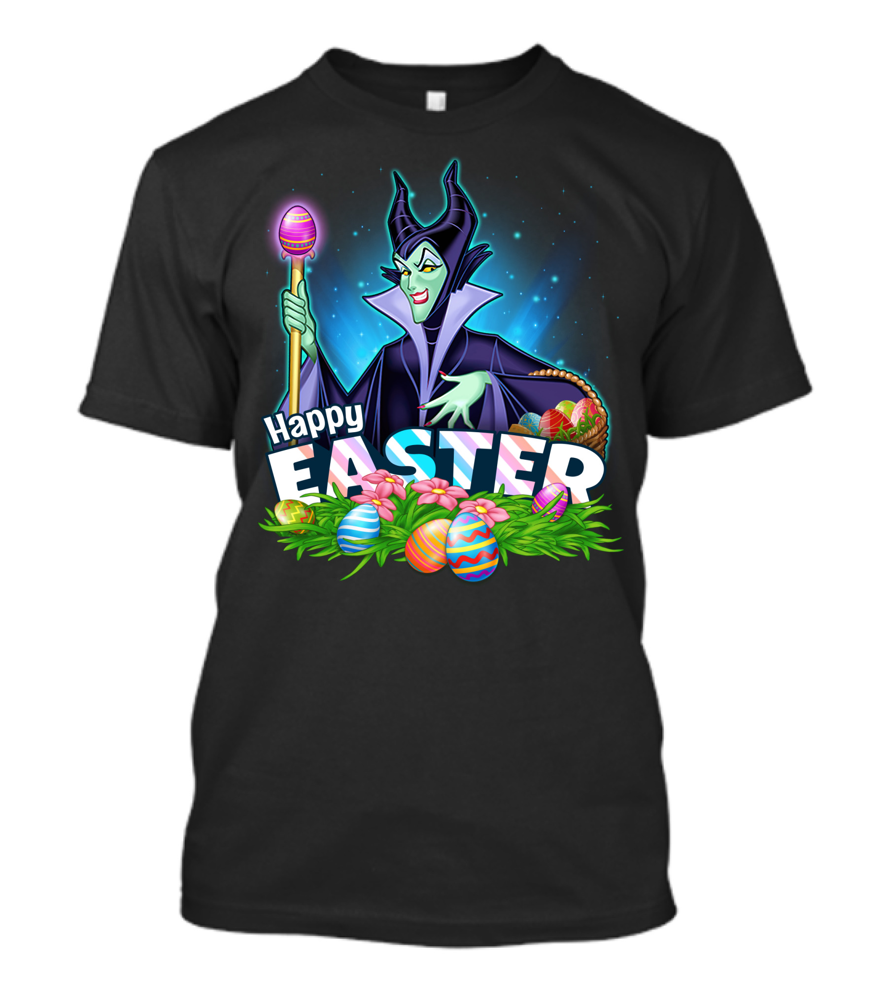 Happy Easter Maleficent With Easter Eggs And Staff T-Shirt
