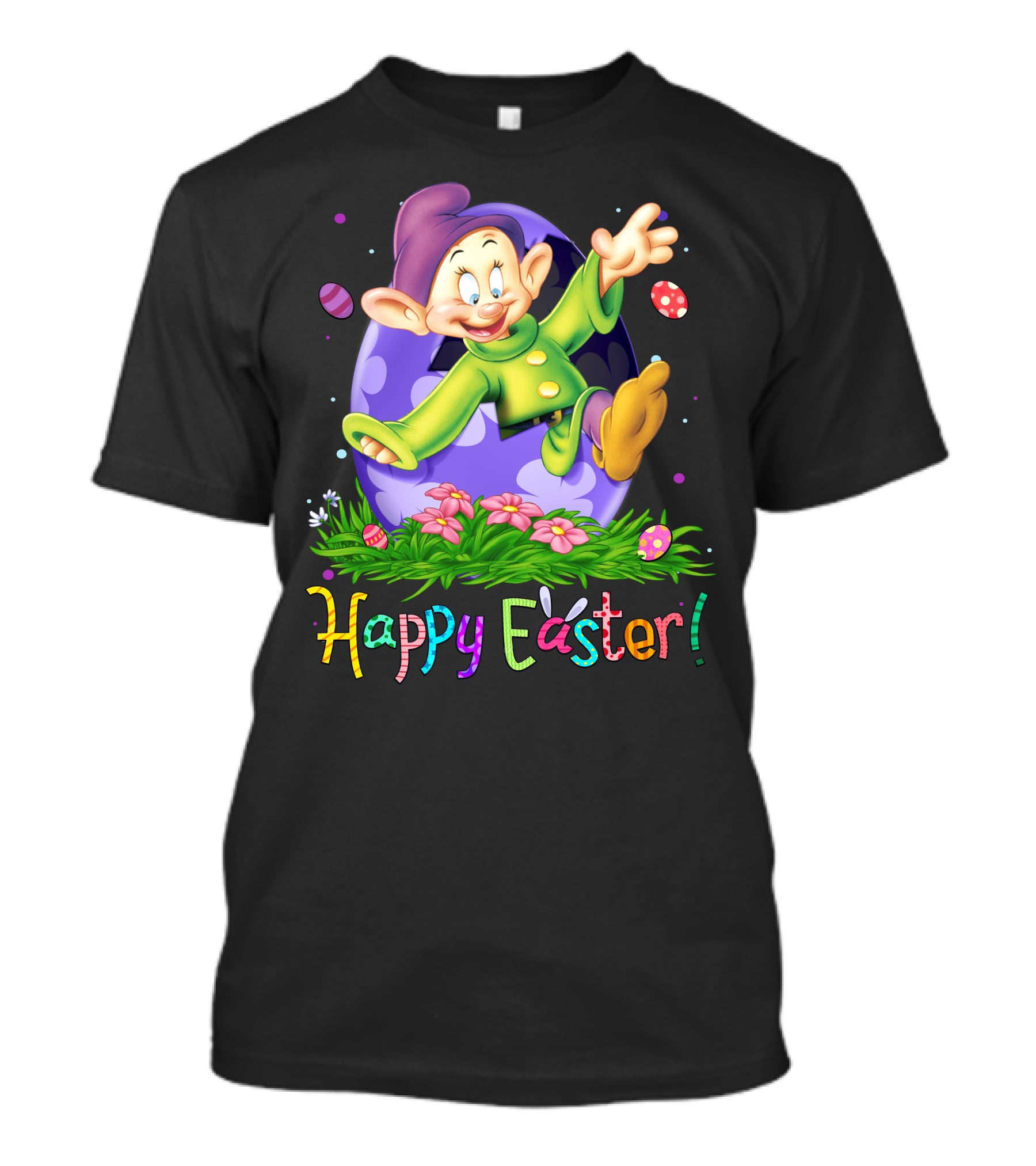 Happy Easter Dopey Disney Seven Dwarfs Purple Egg Celebration T-Shirt