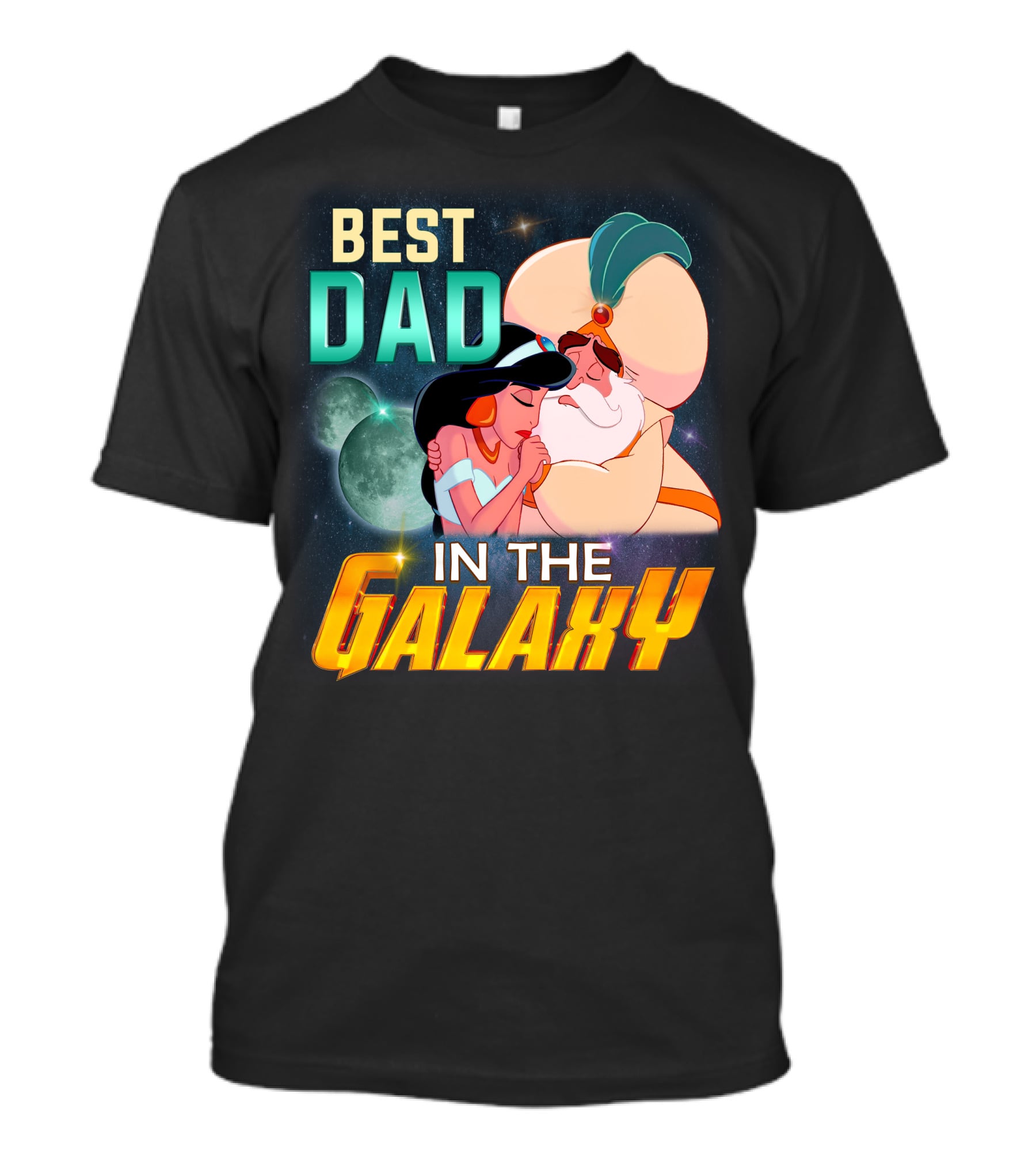 Best Dad In The Galaxy Jasmine And Her Father T-Shirt