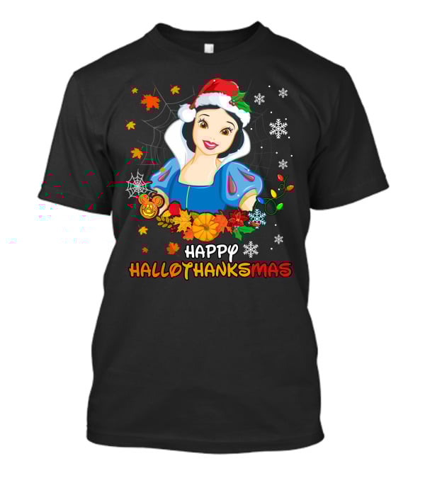Happy Hallothanksmas Snow White Holiday Fusion T-Shirt