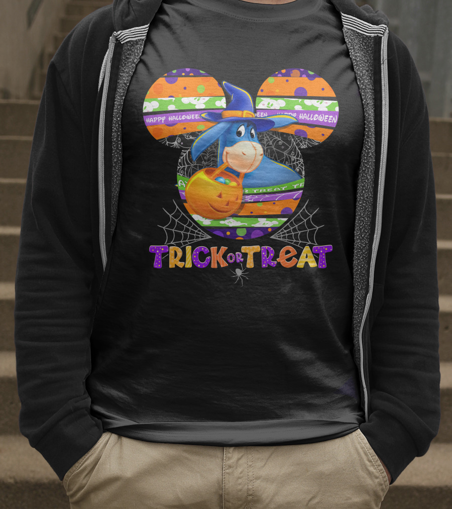 Eeyore Trick Or Treat Halloween Disney Mickey Ears T-Shirt