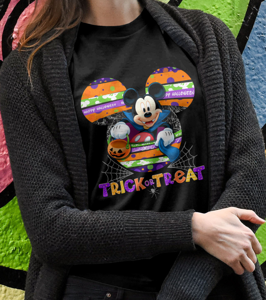 Mickey Trick Or Treat Happy Halloween T-Shirt