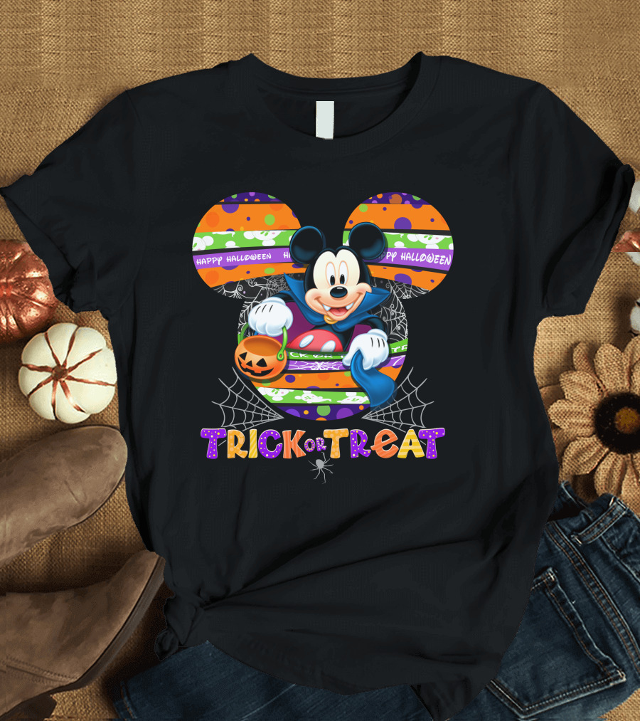Mickey Trick Or Treat Happy Halloween T-Shirt