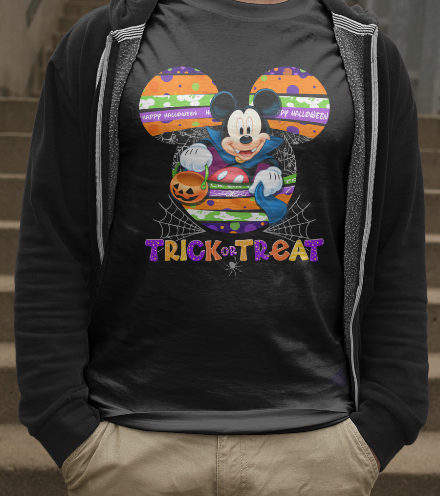 Mickey Trick Or Treat Happy Halloween T-Shirt