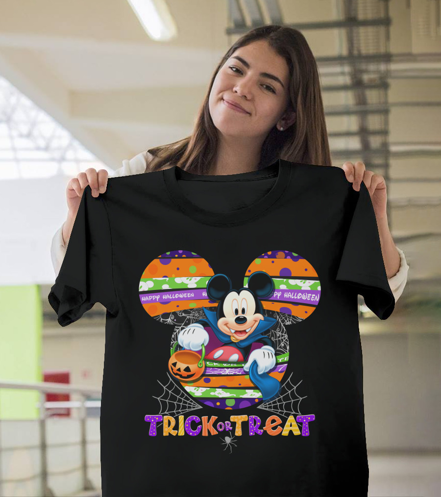 Mickey Trick Or Treat Happy Halloween T-Shirt