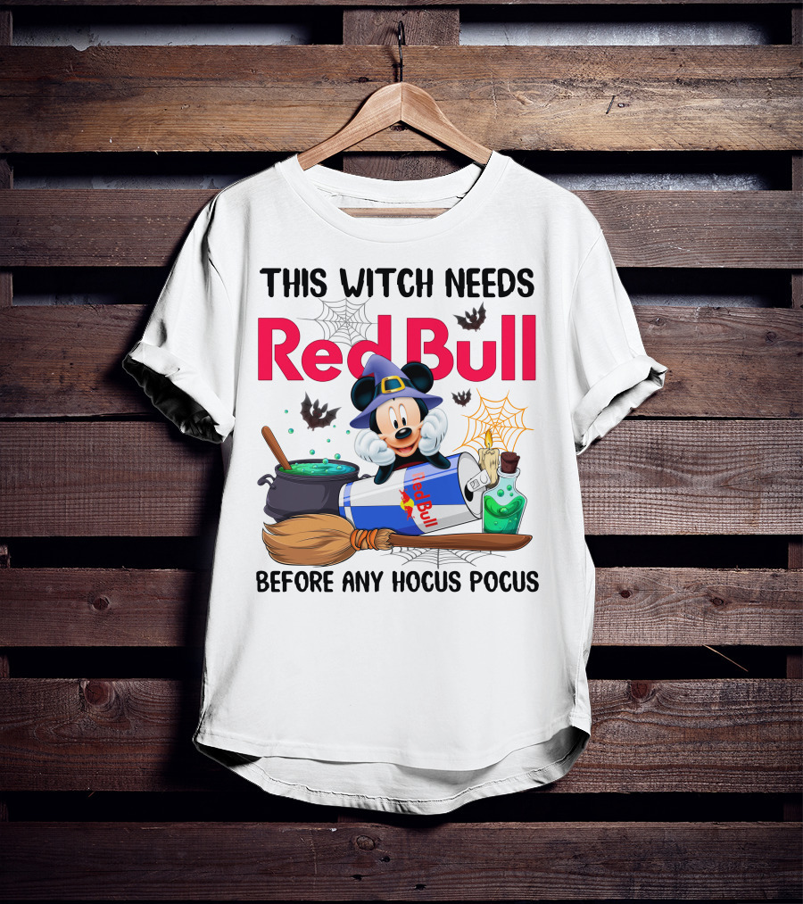 This Witch Needs Red Bull Before Any Hocus Pocus T-Shirt