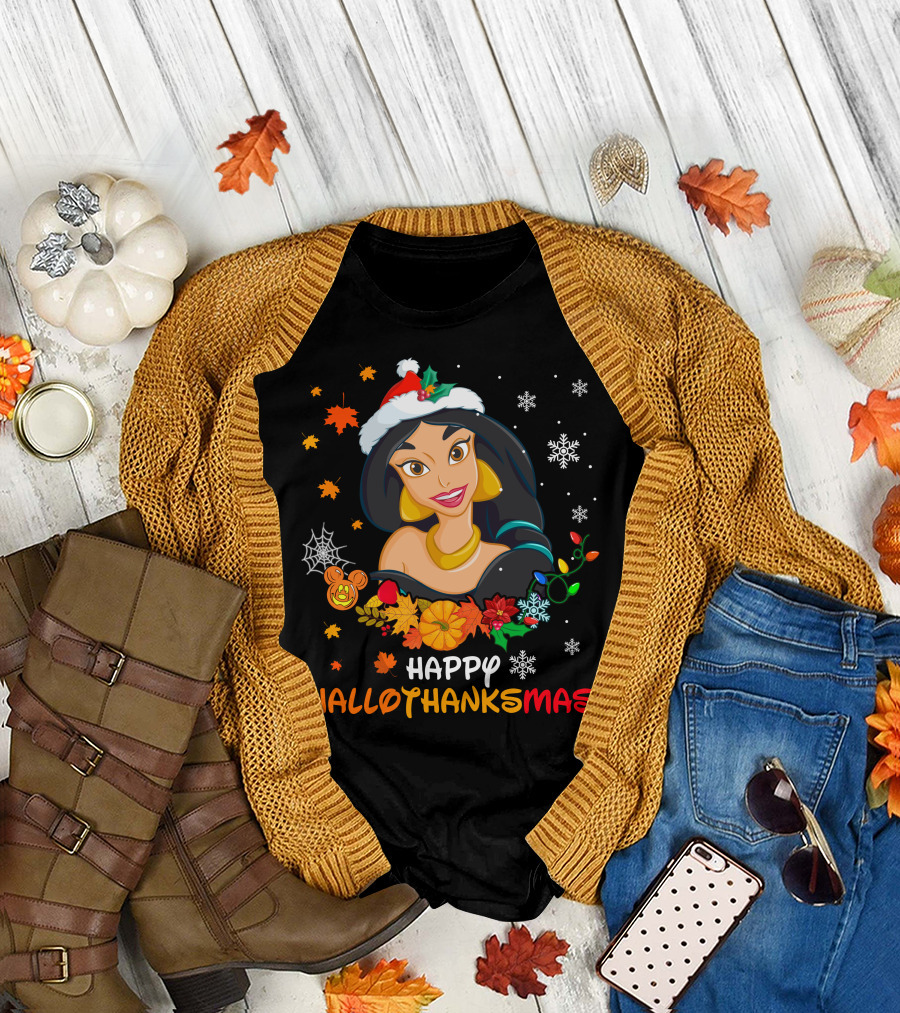 Happy Hallothanksmas Jasmine T-Shirt