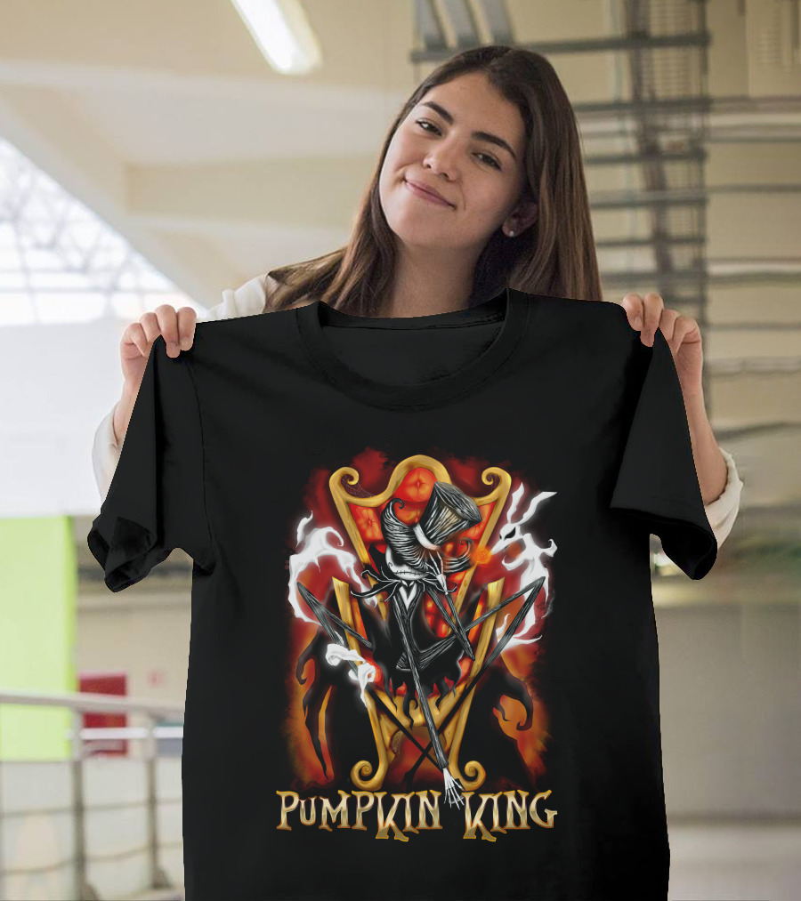 Jack Pumpkin King Throne Of Flames T-Shirt