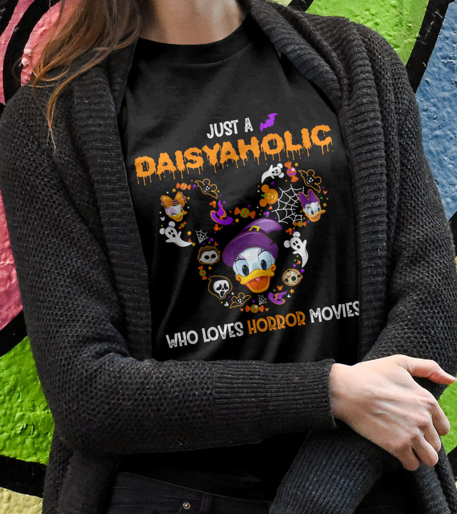 Just A Daisyaholic Who Loves Horror Movies T-Shirt