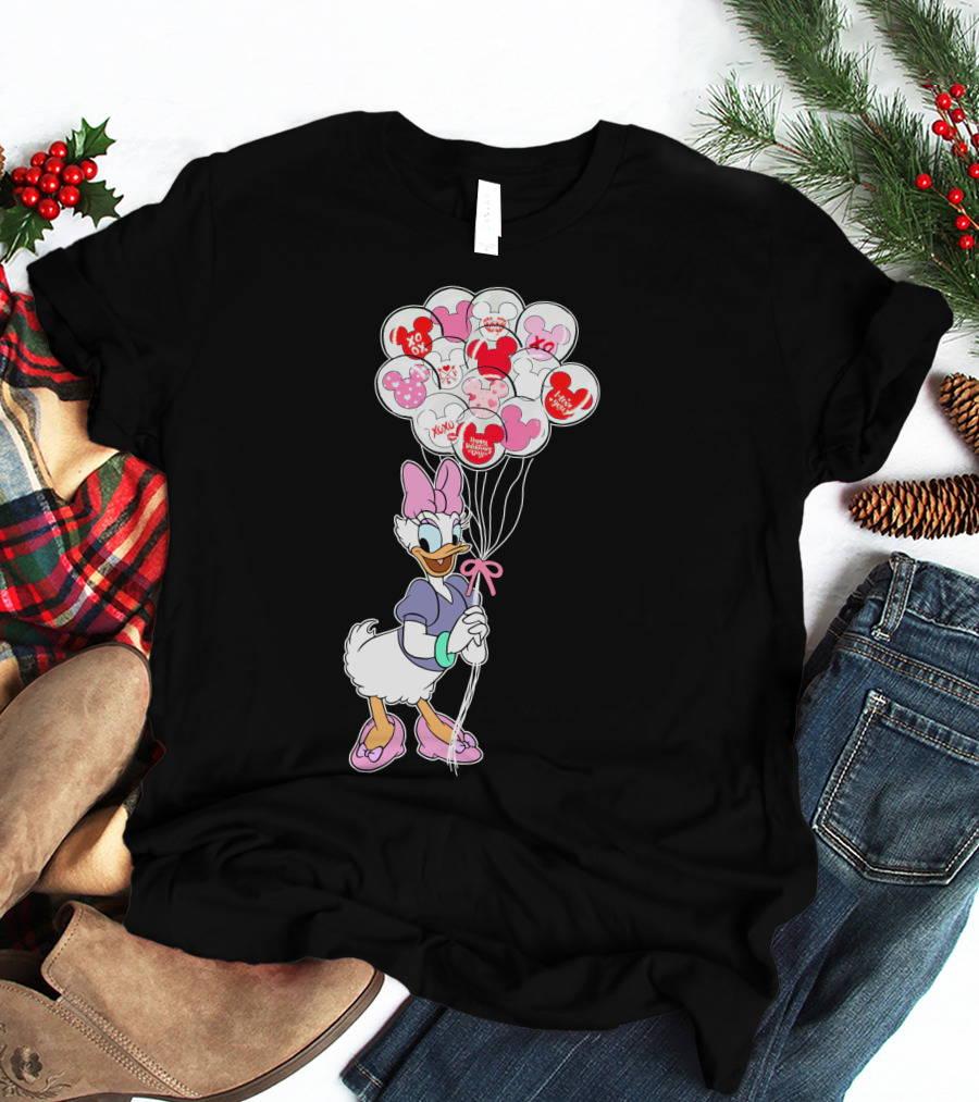 Daisy Duck Balloons Xo Love Minnie Mouse Icons T-Shirt