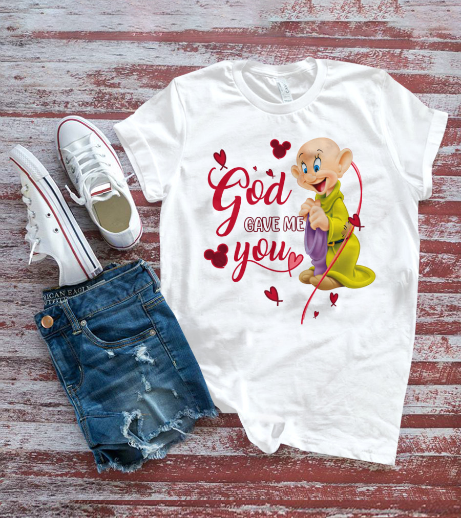 God Gave Me You Dopey Hearts Mickey Heads T-Shirt