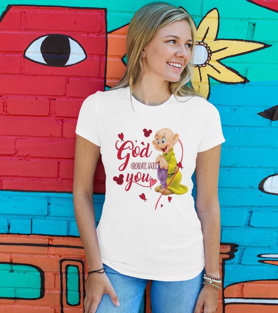 God Gave Me You Dopey Hearts Mickey Heads T-Shirt