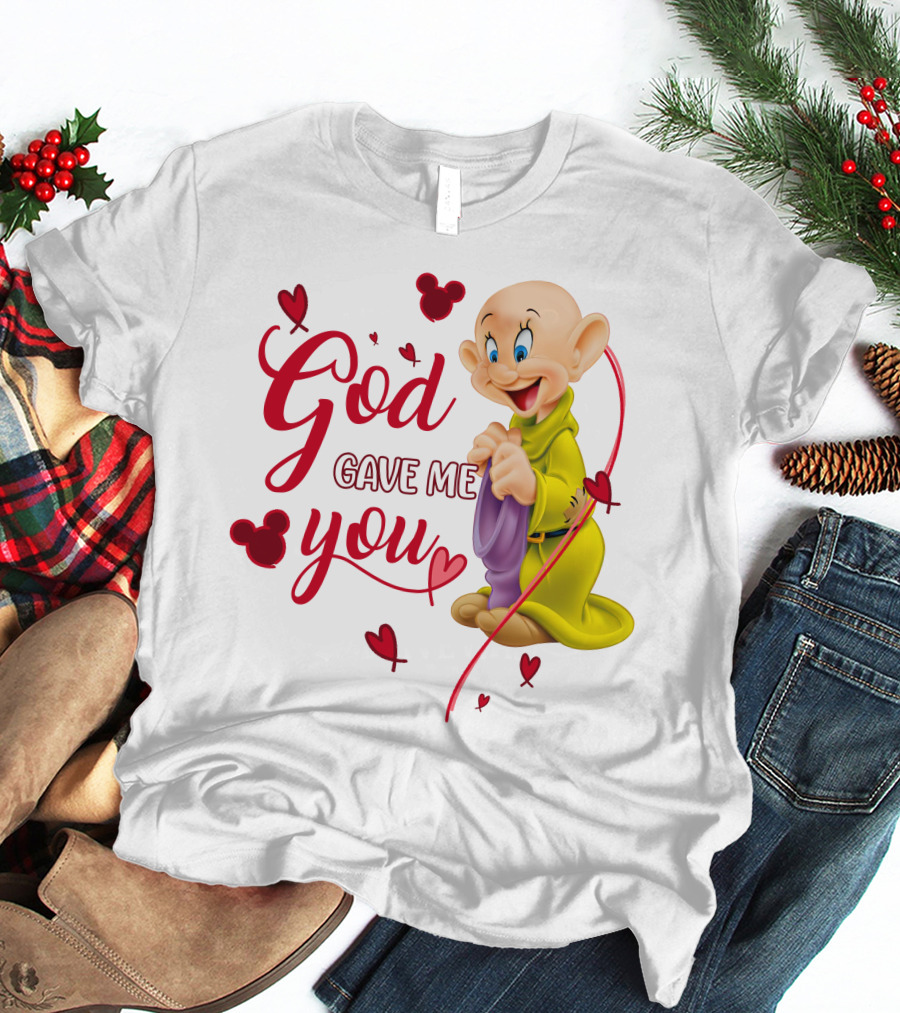 God Gave Me You Dopey Hearts Mickey Heads T-Shirt