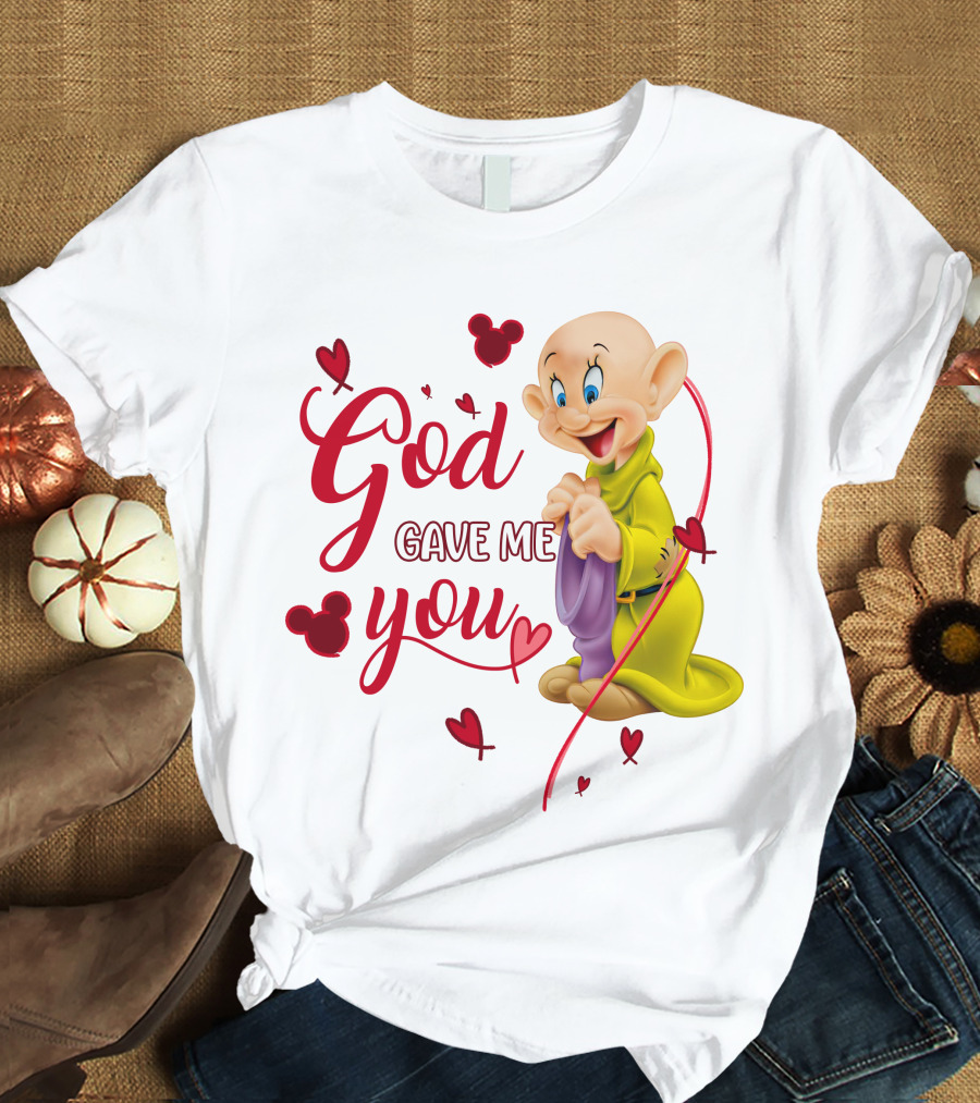 God Gave Me You Dopey Hearts Mickey Heads T-Shirt