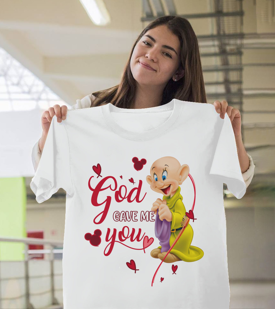 God Gave Me You Dopey Hearts Mickey Heads T-Shirt