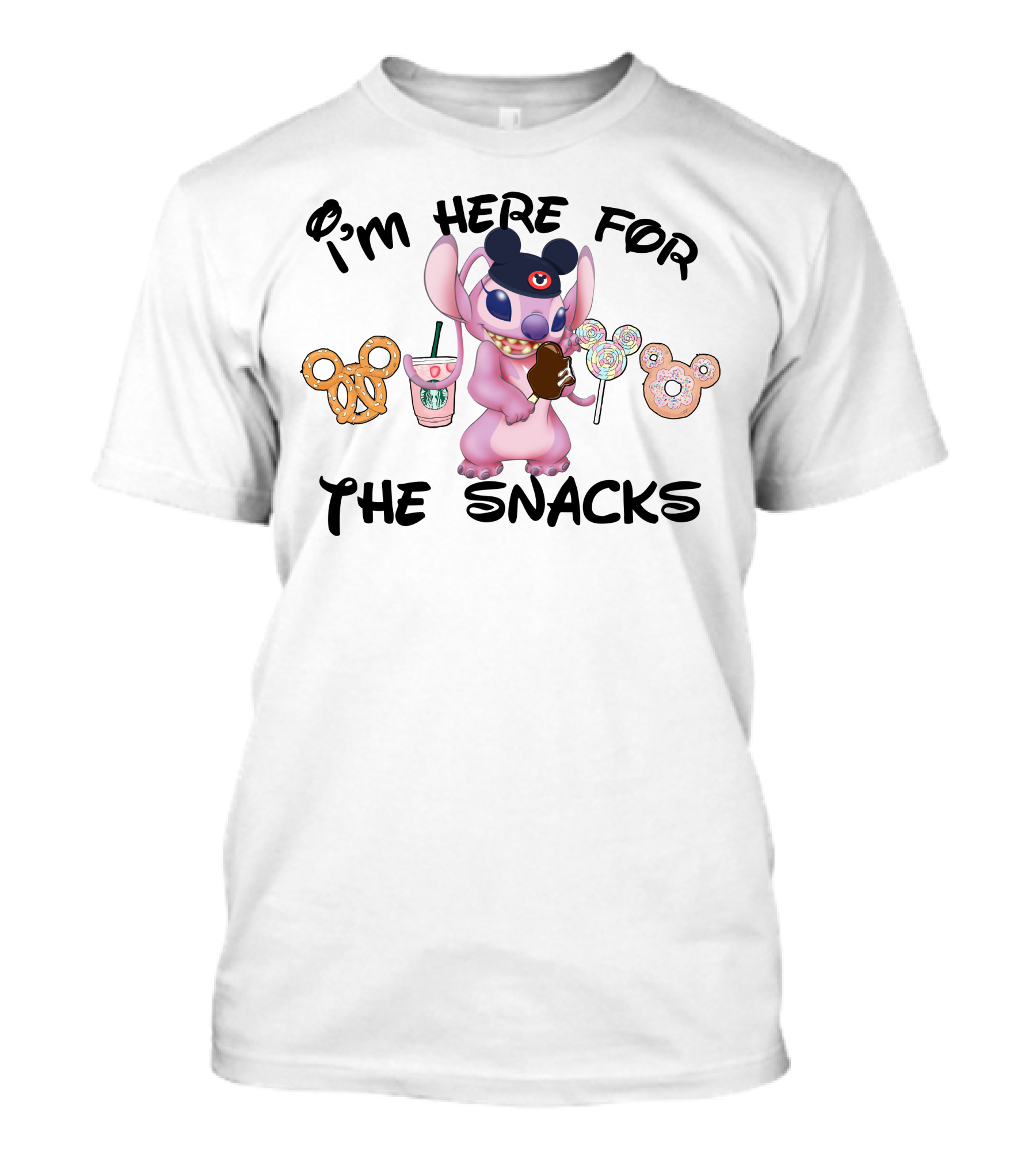 I'm Here For The Snacks Stitch Disney-Inspired Mouse Ears Treats T-Shirt