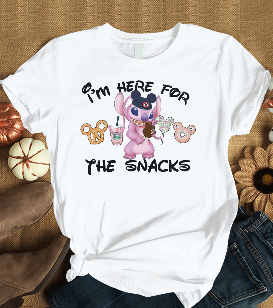 I'm Here For The Snacks Stitch Disney-Inspired Mouse Ears Treats T-Shirt