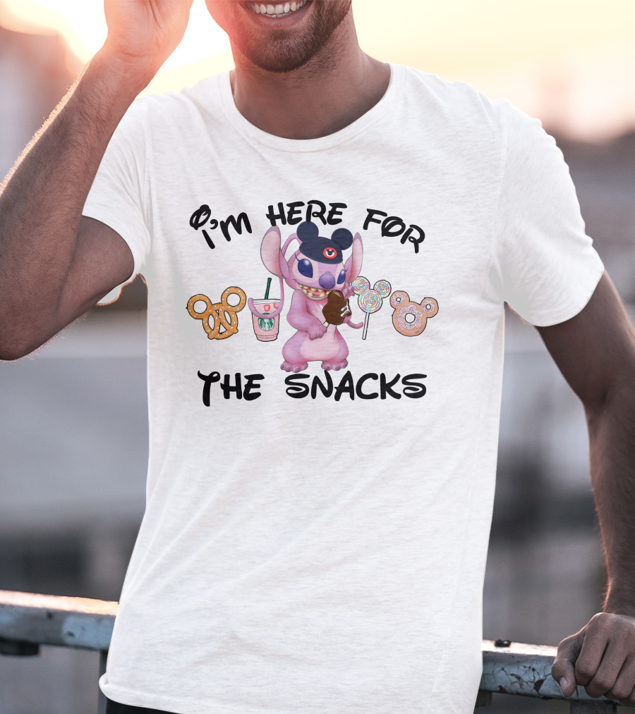 I'm Here For The Snacks Stitch Disney-Inspired Mouse Ears Treats T-Shirt
