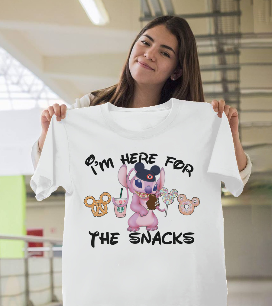 I'm Here For The Snacks Stitch Disney-Inspired Mouse Ears Treats T-Shirt