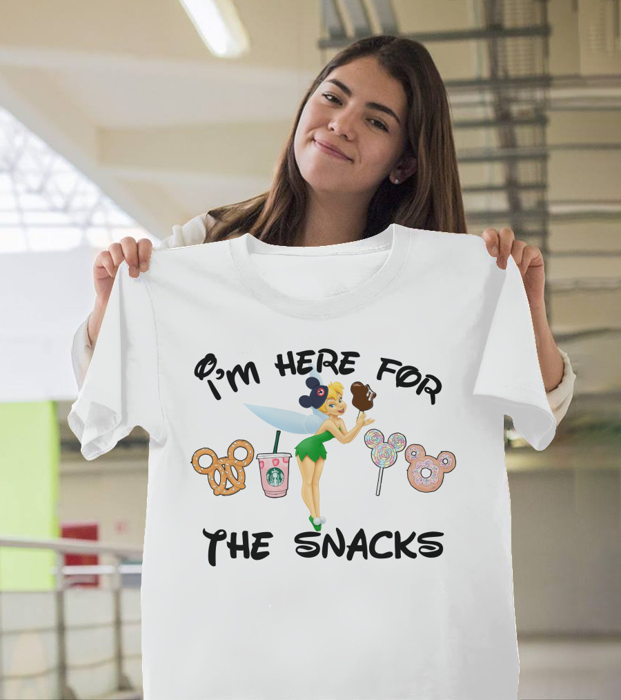 I'm Here For The Snacks Pretzel Starbucks Lollipop Donut T-Shirt