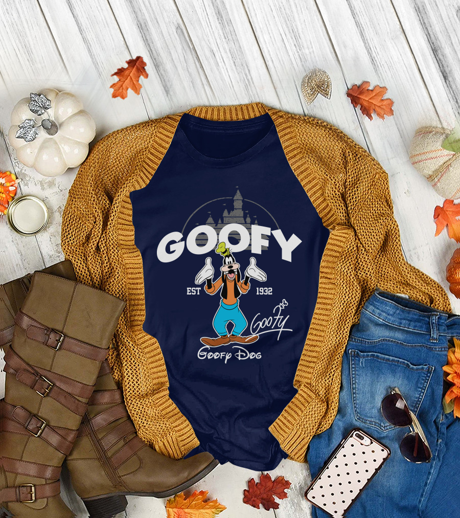Goofy Est 1932 Goofy Dog Castle T-Shirt