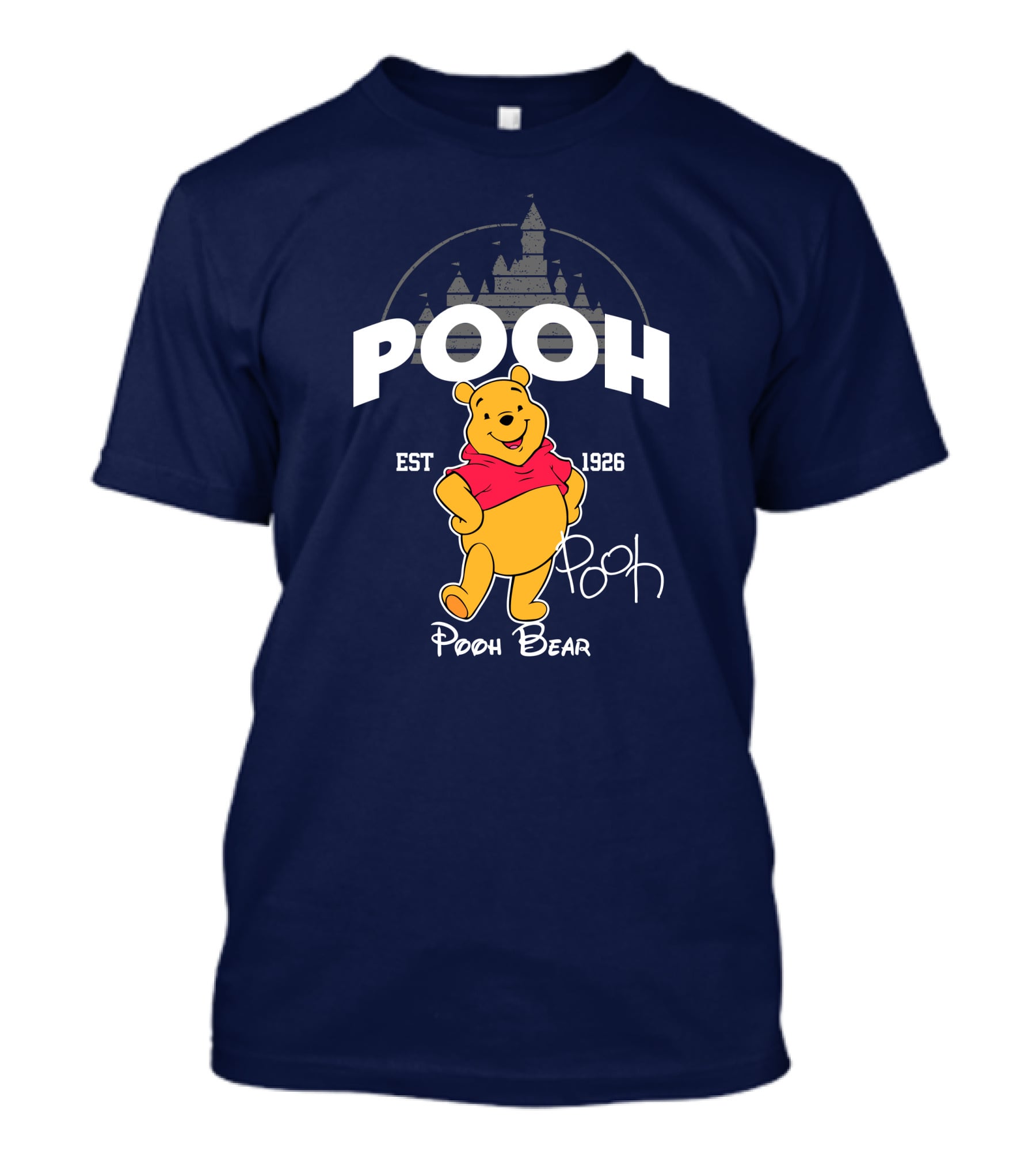 Pooh Bear Est 1926 Castle Backdrop T-Shirt