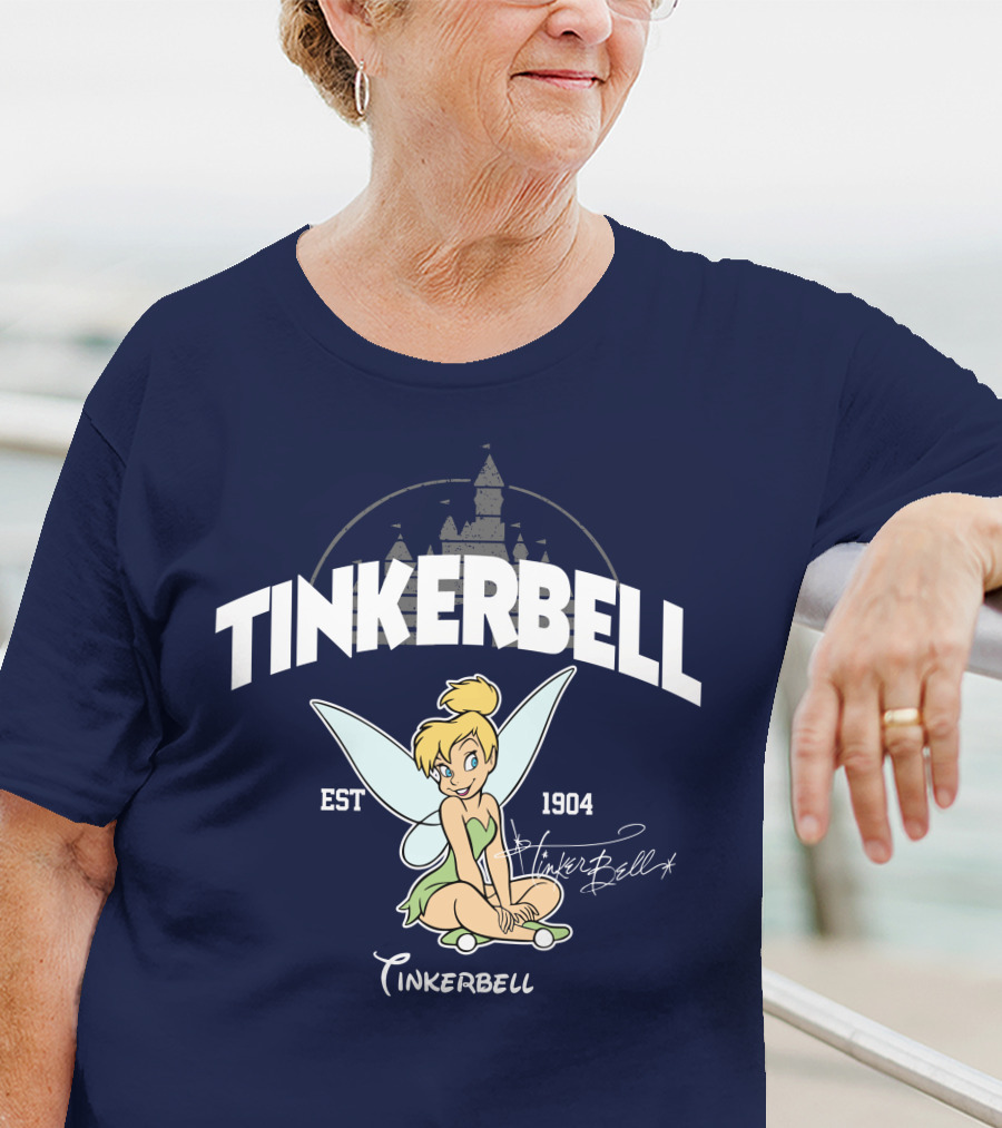 Tinkerbell Est 1904 Castle Background Disney Classic T-Shirt