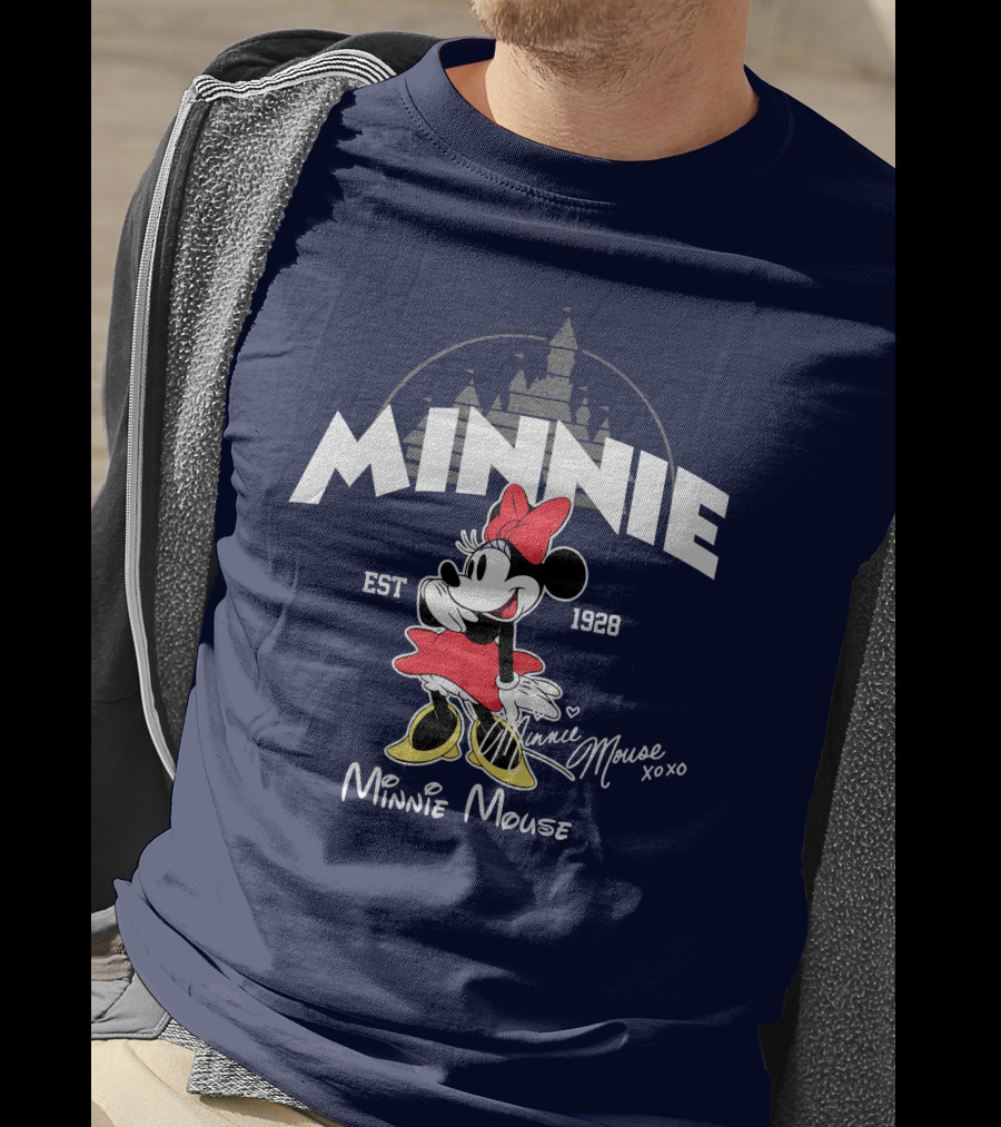 Minnie Mouse Est 1928 Mickey Disney Castle T-Shirt