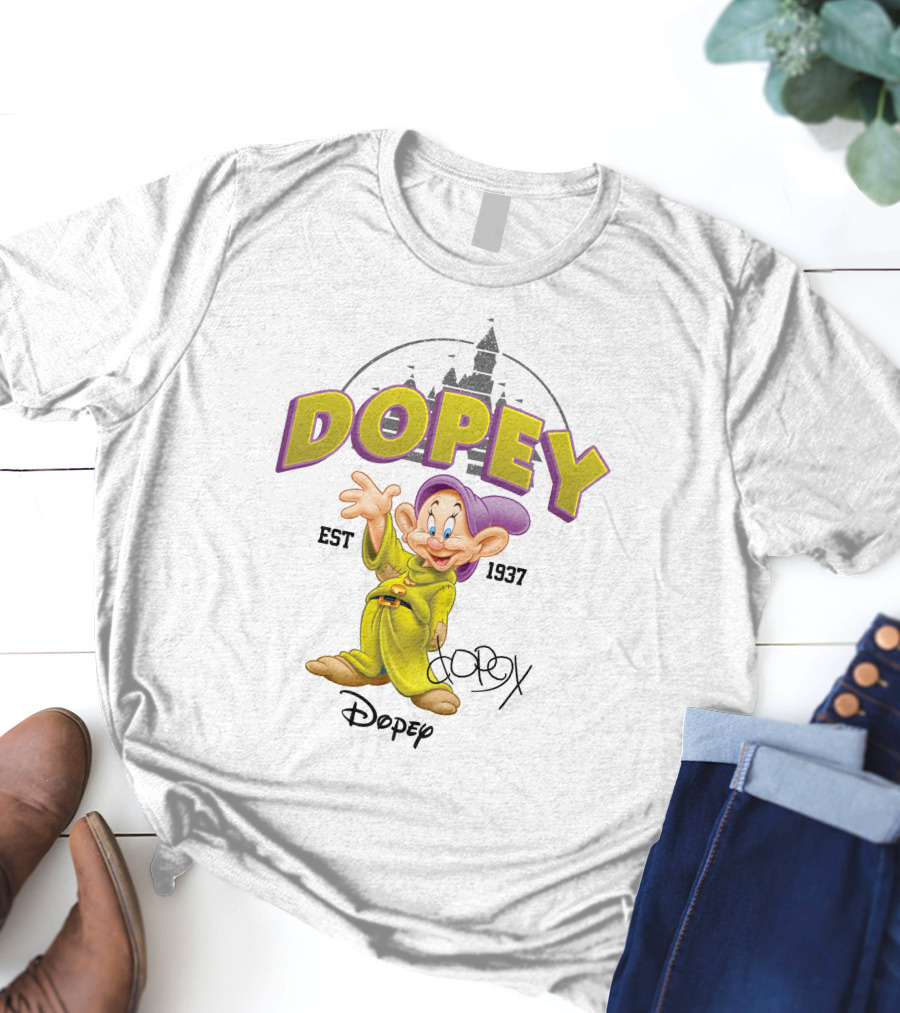 Dopey Est 1937 Disney Character T-Shirt
