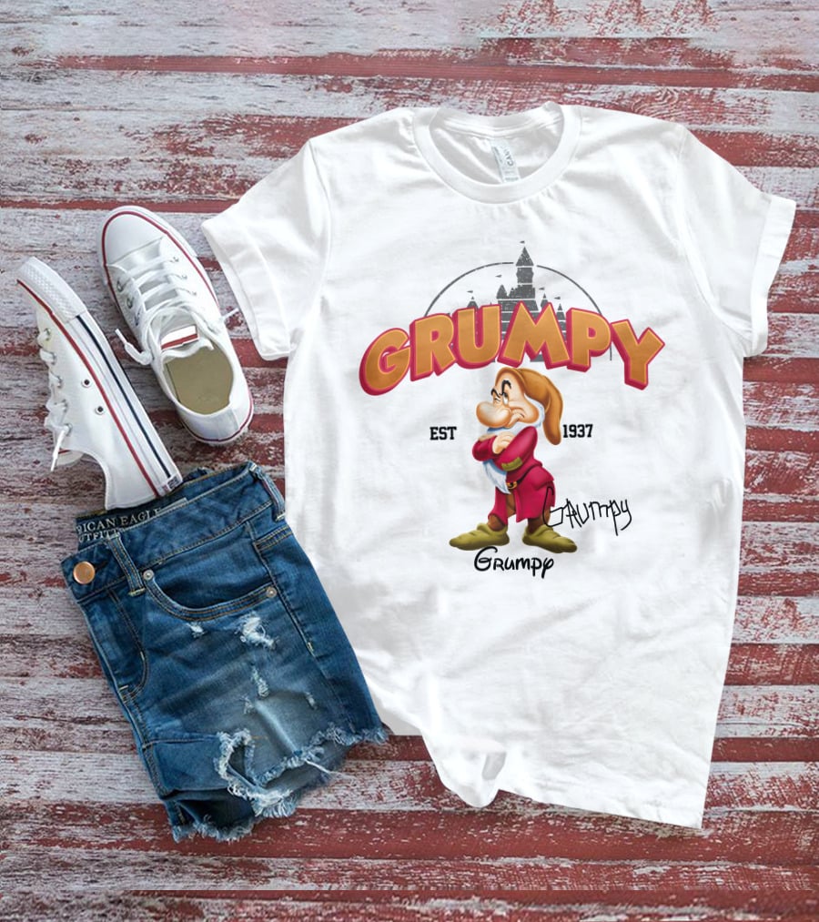 Grumpy Est 1937 Seven Dwarfs Character Disney T-Shirt