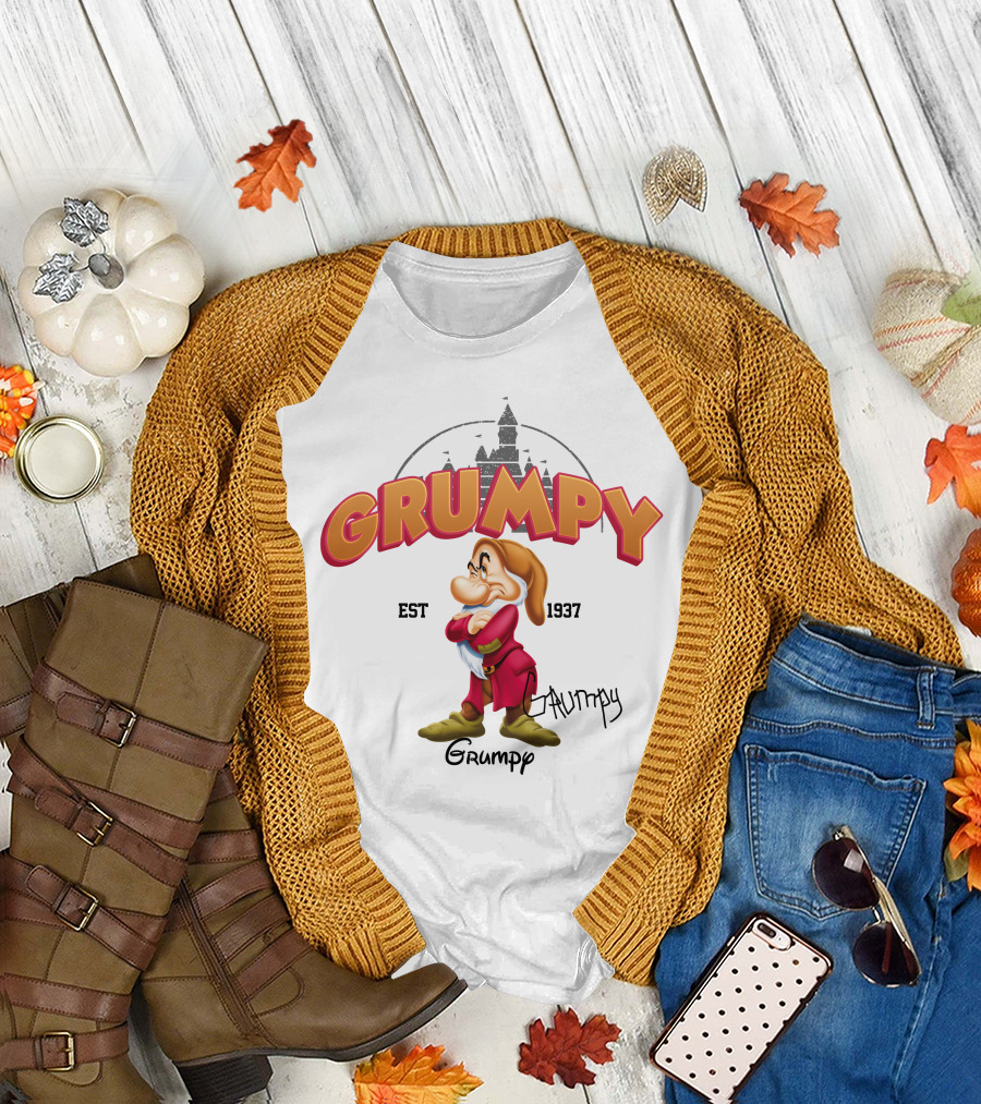 Grumpy Est 1937 Seven Dwarfs Character Disney T-Shirt