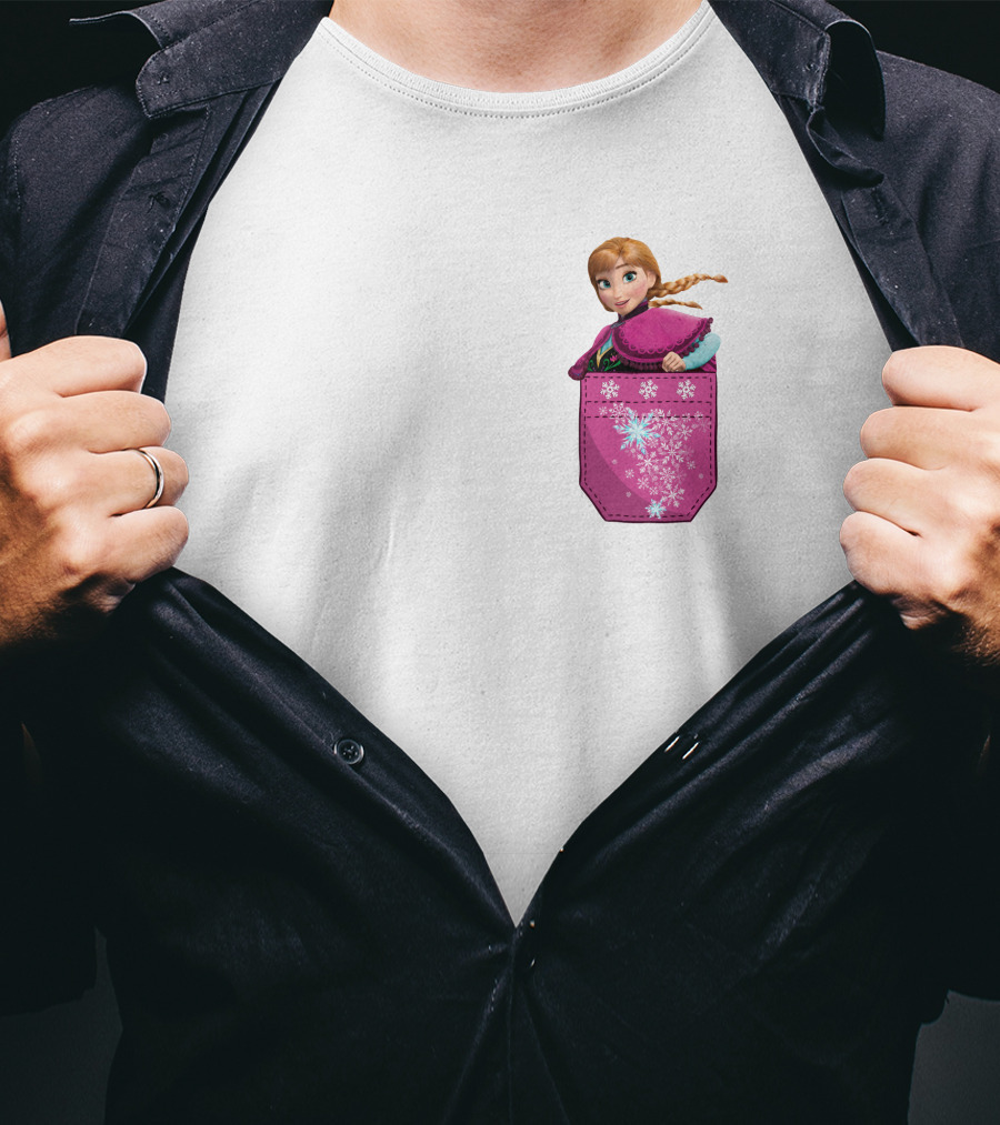 Anna Frozen Snowflake Pocket T-Shirt