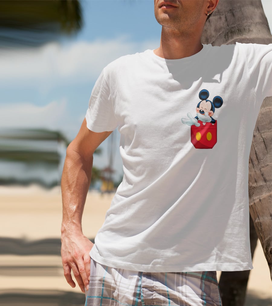 Mickey Mouse Red Pocket T-Shirt