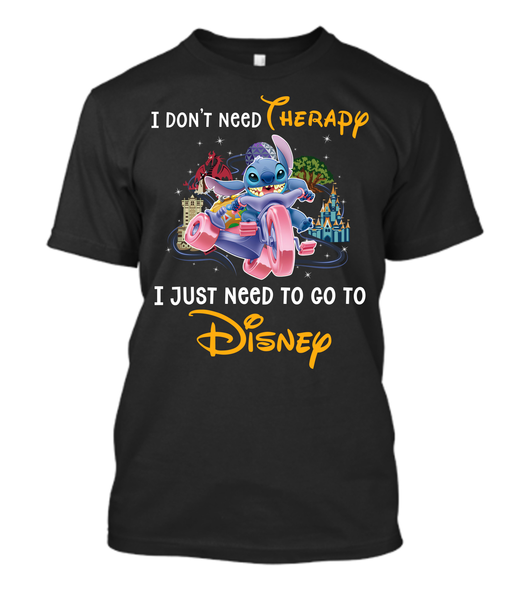 I Don't Need Therapy I Just Need To Go To Disney Stitch T-Shirt