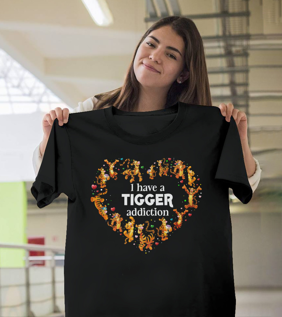 I Have A Tigger Addiction Heart T-Shirt
