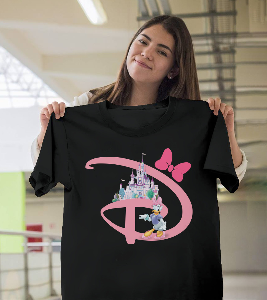 Daisy Duck Pink Disney Castle Bow T-Shirt