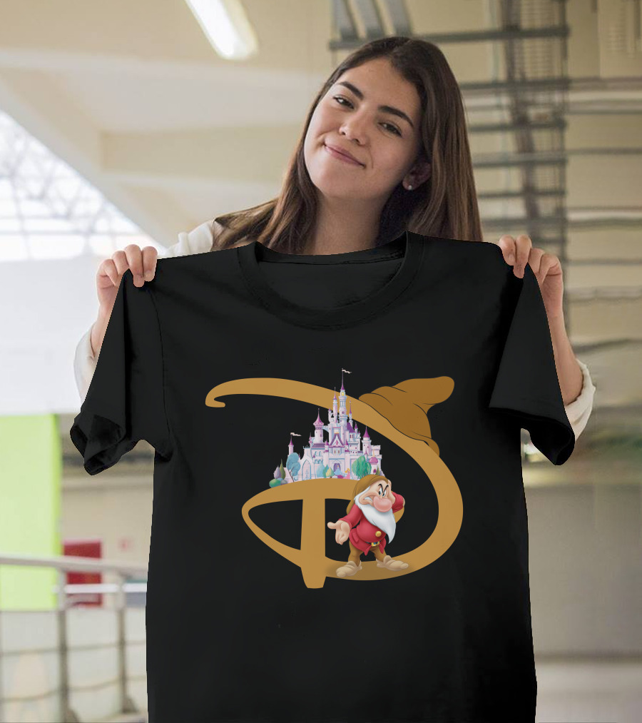 Grumpy With Castle And Character In Fantasy Setting T-Shirt