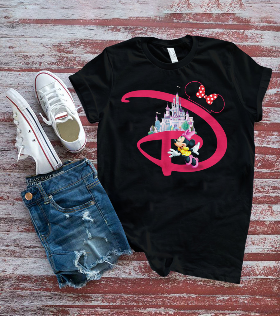 Minnie Mouse Disney Castle With Bow T-Shirt