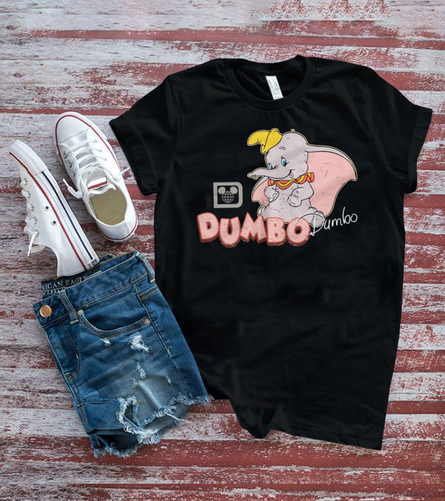 Dumbo Disney Classic Character Vintage Style With Mickey Mouse T-Shirt