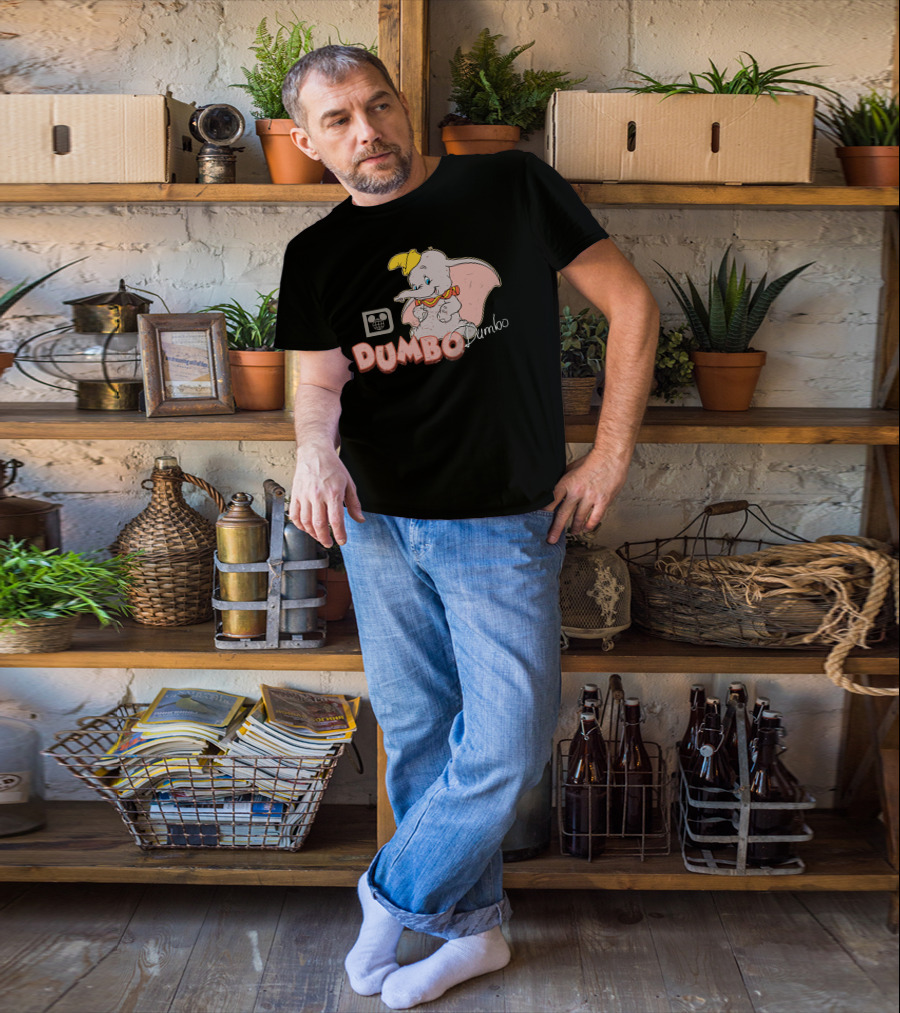 Dumbo Disney Classic Character Vintage Style With Mickey Mouse T-Shirt