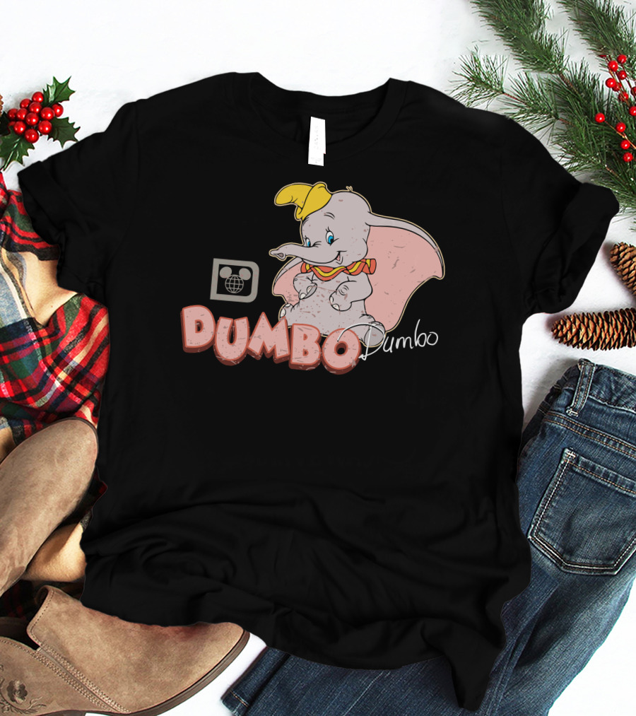 Dumbo Disney Classic Character Vintage Style With Mickey Mouse T-Shirt
