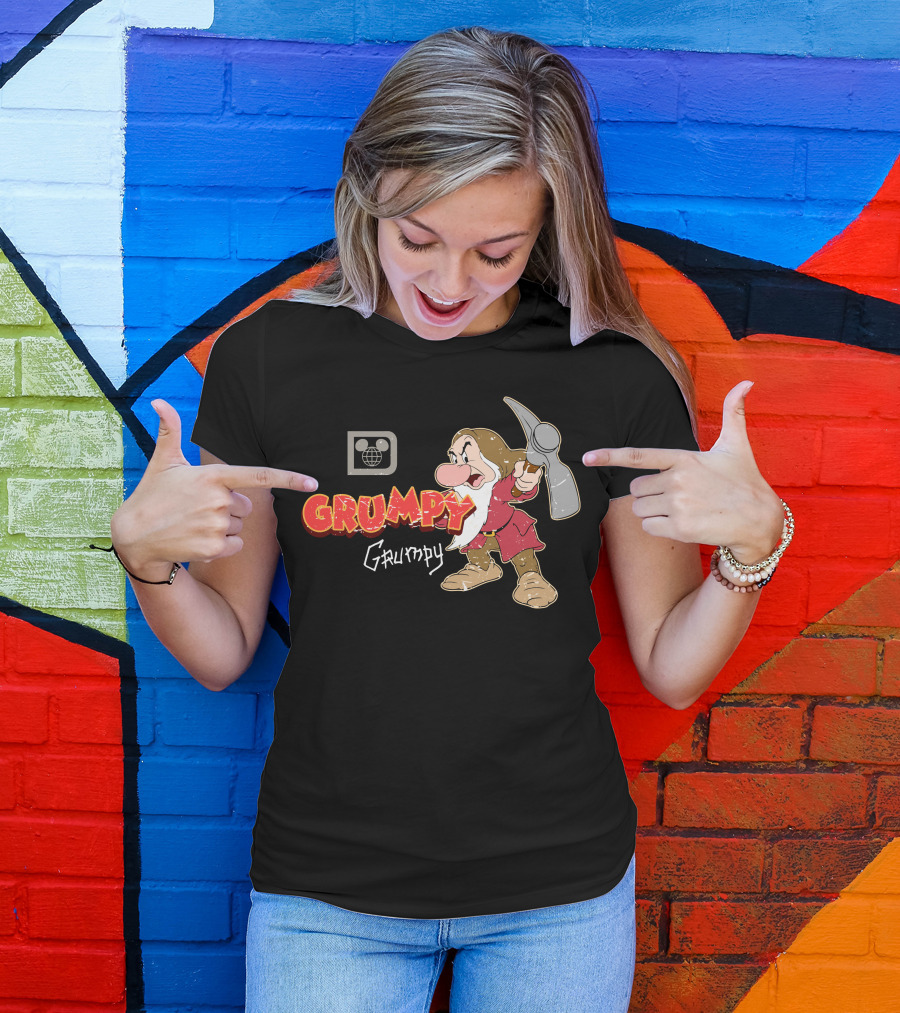 Disney Grumpy Character With Pickaxe T-Shirt