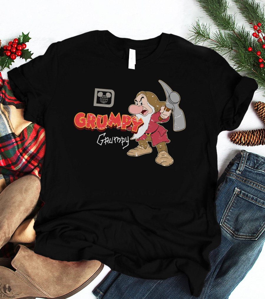 Disney Grumpy Character With Pickaxe T-Shirt