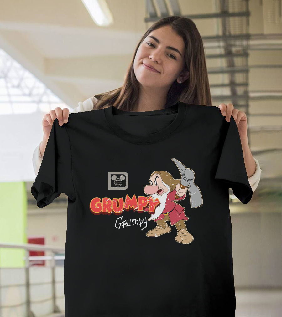 Disney Grumpy Character With Pickaxe T-Shirt