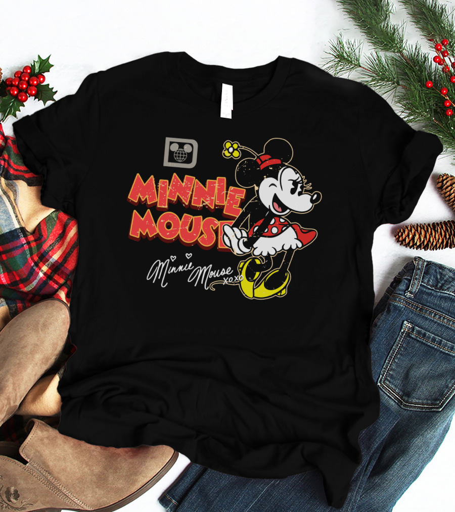 Minnie Mouse Xoxo Vintage Style Cartoon Character T-Shirt