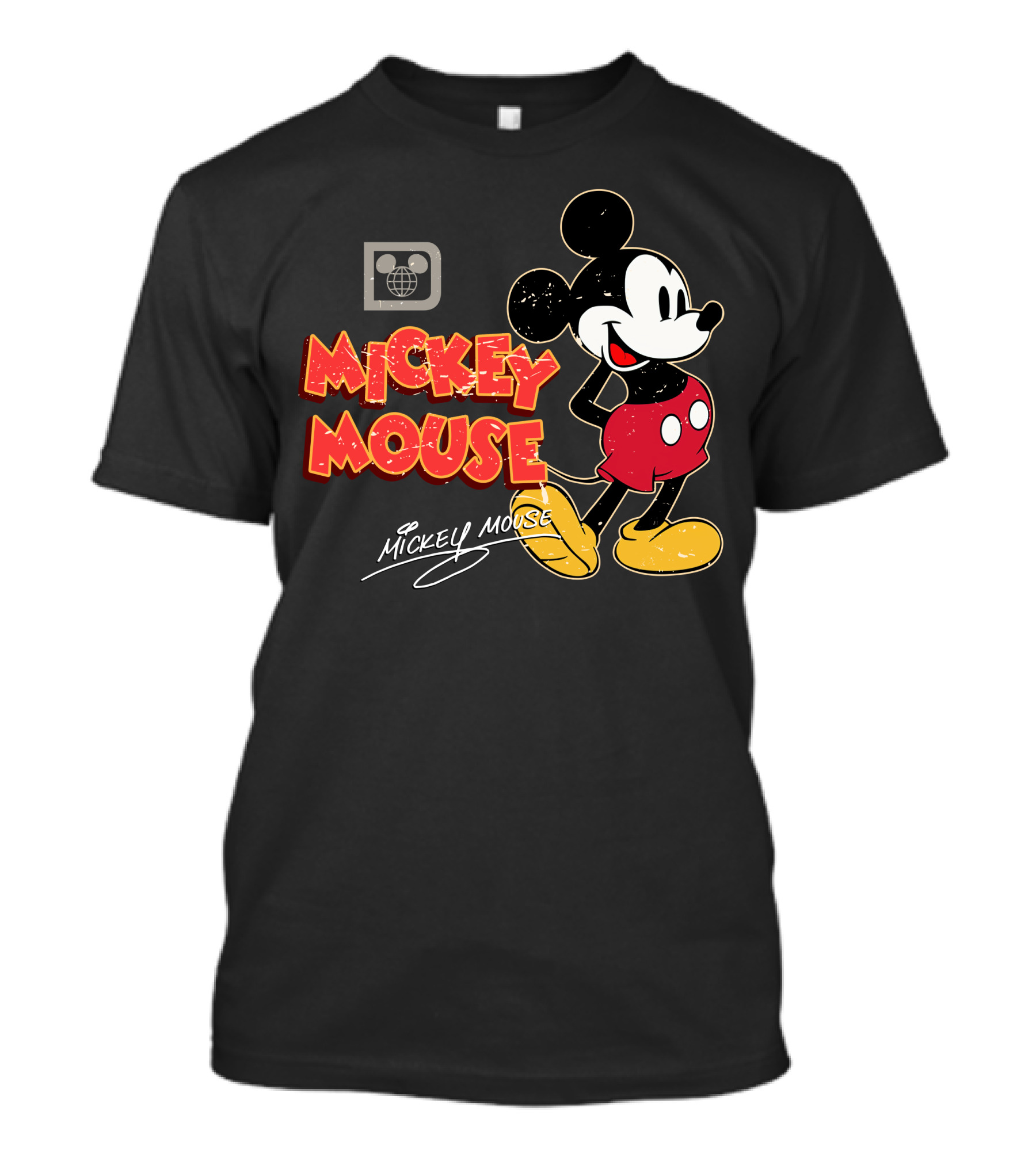 Mickey Mouse Iconic Character Vintage Style Retro Red Shorts T-Shirt