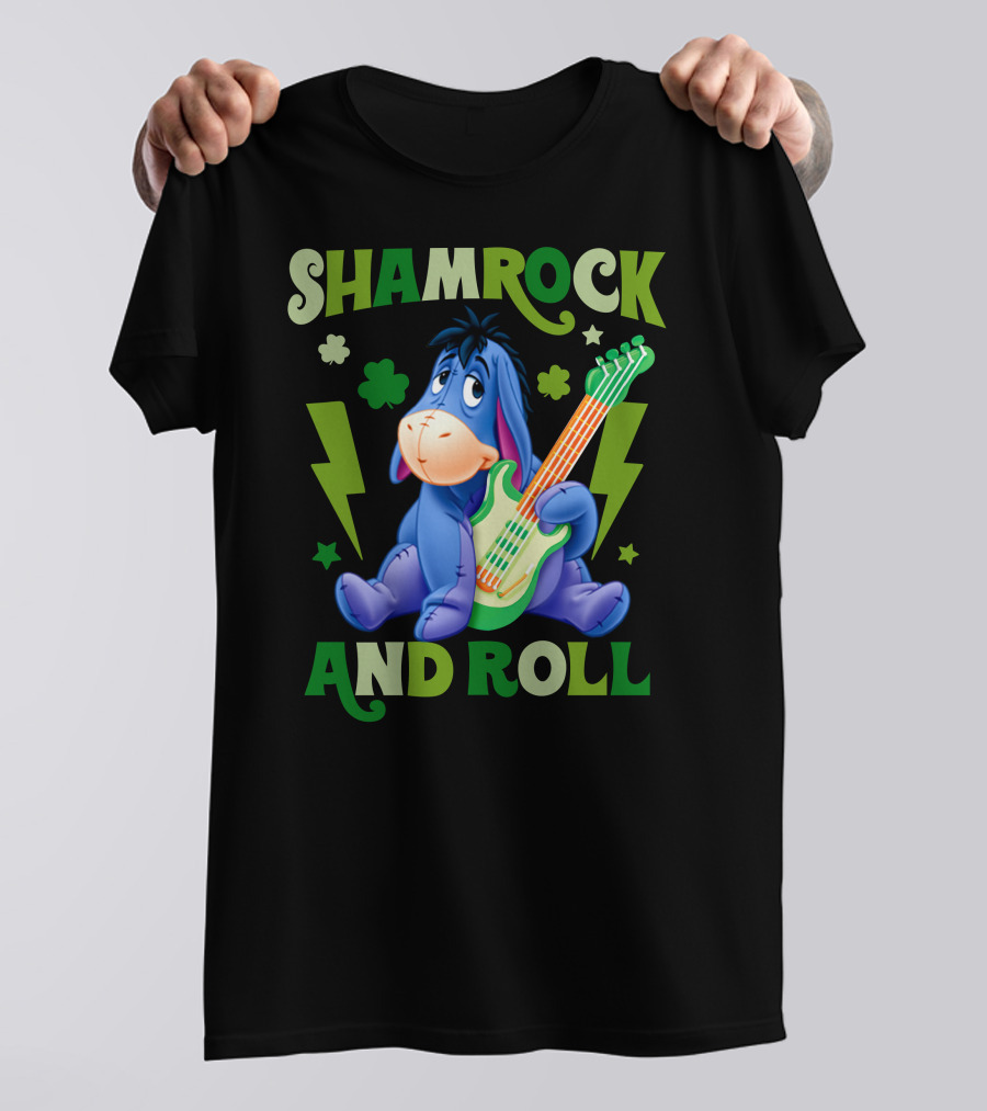 Eeyore Shamrock And Roll T-Shirt