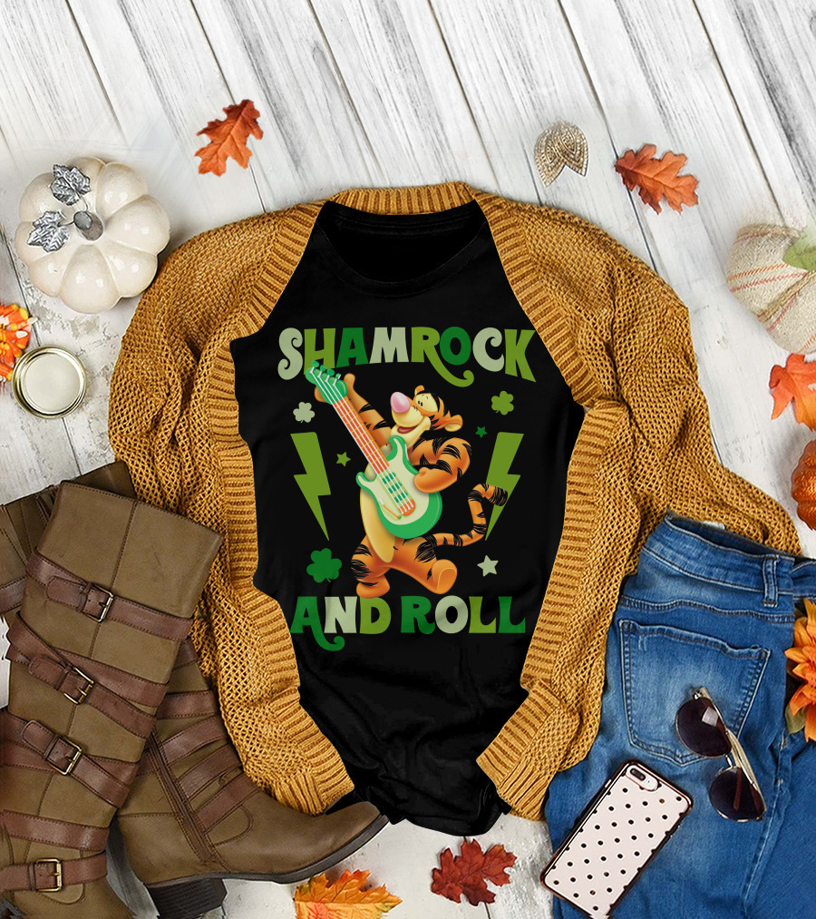 Shamrock And Roll Tigger T-Shirt